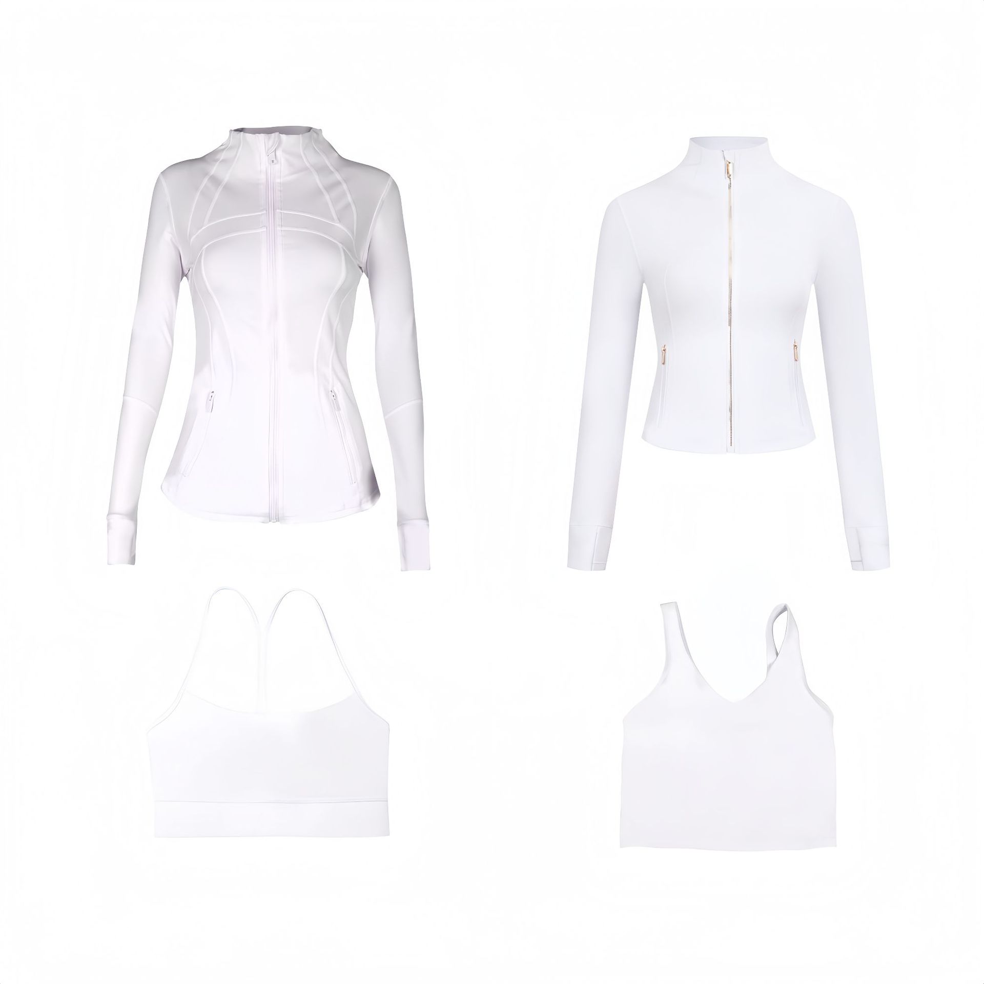 Women's Slim Fit Active Set Jacket And Vest Collection For Sport_voghion.com