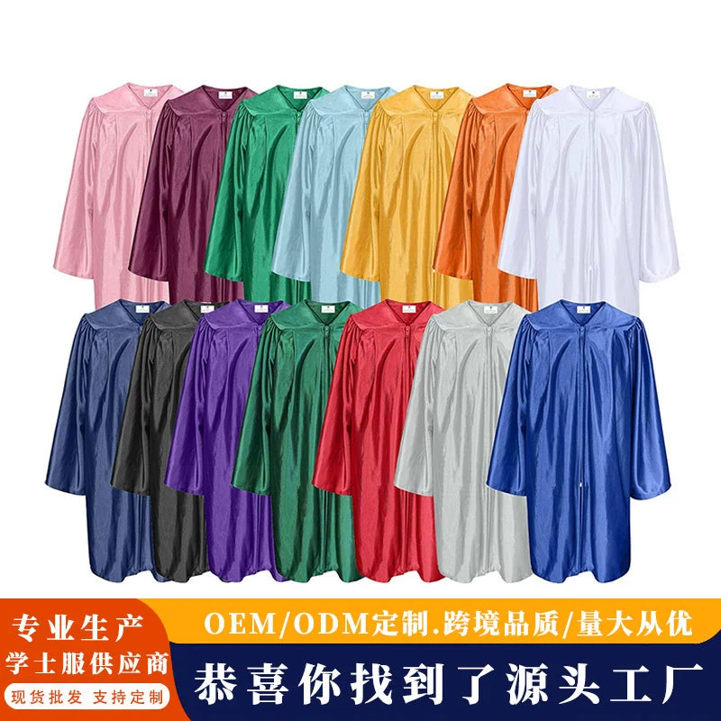 Детский выпускной наряд для американских детей, костюм для выступлений, вязаный наряд для детского сада, бакалаврский наряд, докторский наряд.