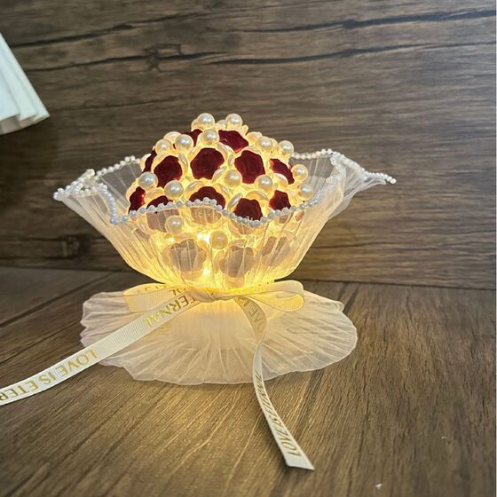 520 Hand-woven diy Rose Nightlight Never-dying Flowers for Best Friend Mother's Day Bouquet Gift Tanabata