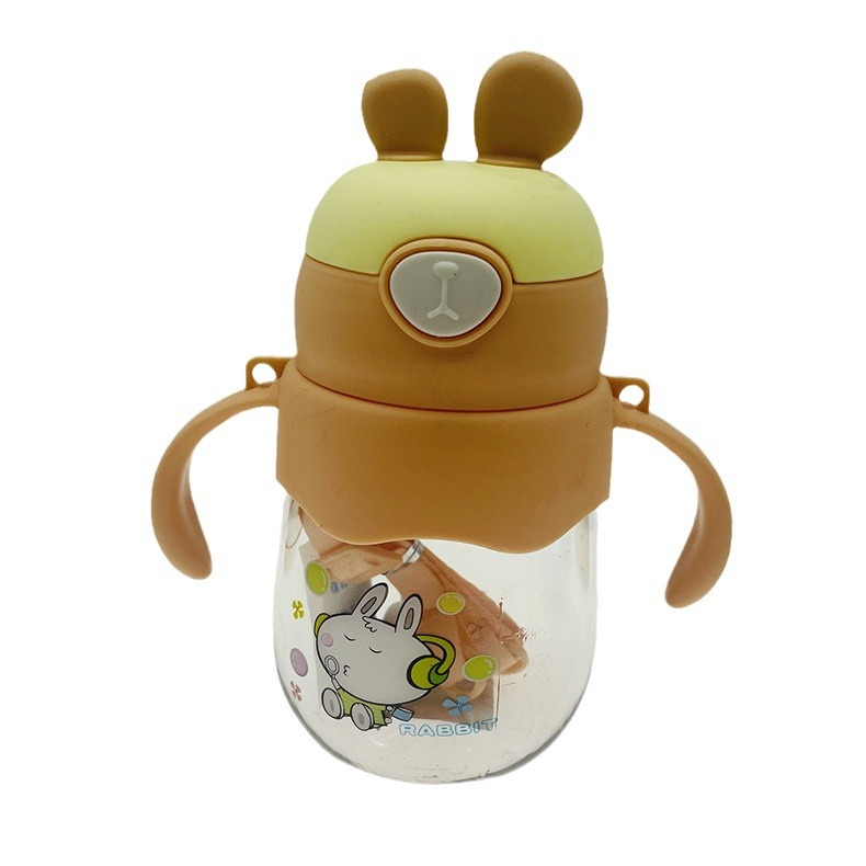 Baijia 5031 nuevo doble ASA taza de plástico niños portátil taza de beber orejas traviesas rebote cubierta taza de agua al por mayor