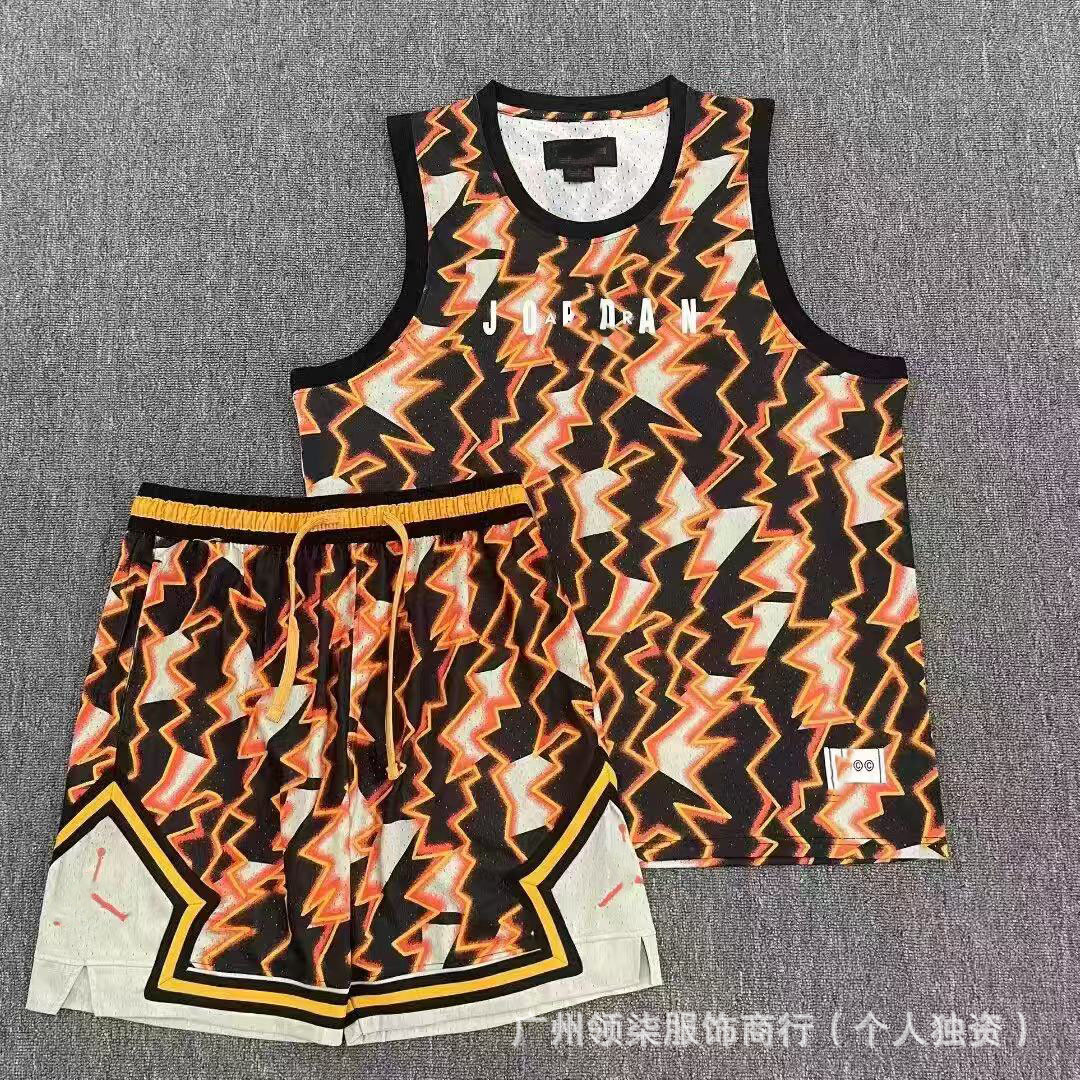 Nuevo chaleco de baloncesto deportivo Flying Man más pantalones cortos secado rápido transpirable relajado diario ocio correr chaleco deportivo image 26