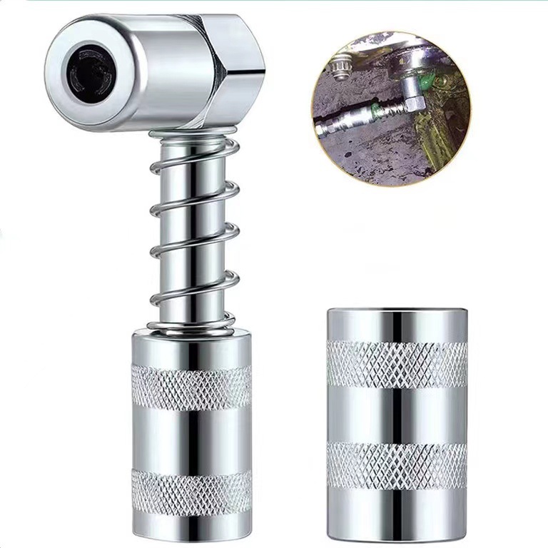 90 degrees oil nozzle grease gun lubrication tool accessories grease gun coupler adapter connector foreign trade lubrication