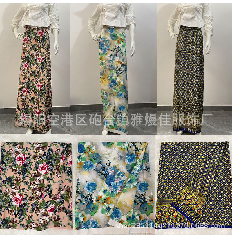 Sarong Malaysia 工厂批发全涤印花纱笼 泰国缅甸筒裙 民族风笼基-阿里巴巴