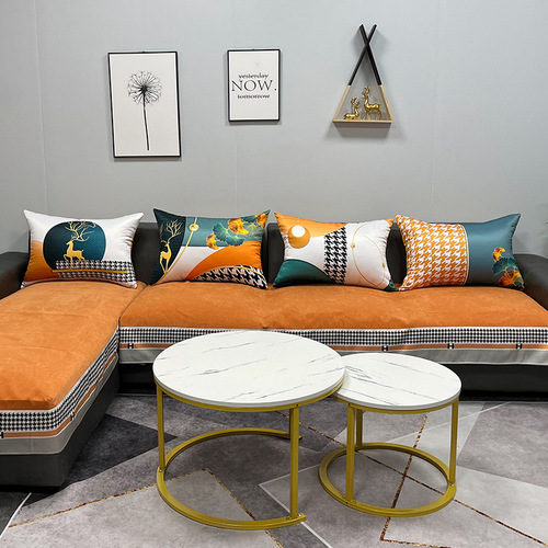 Wholesale light luxury sofa pillow cover living room large cushion pillow high-end cushion rectangular backrest without core