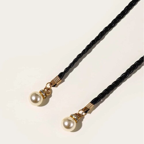 Women's versatile Bohemian-style woven waist cord with pearl bow tie dress decoration women's belt wholesale