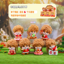 新品创意潮玩幸福加马乐开怀爆炸头办公桌面装饰品小摆件一件代发