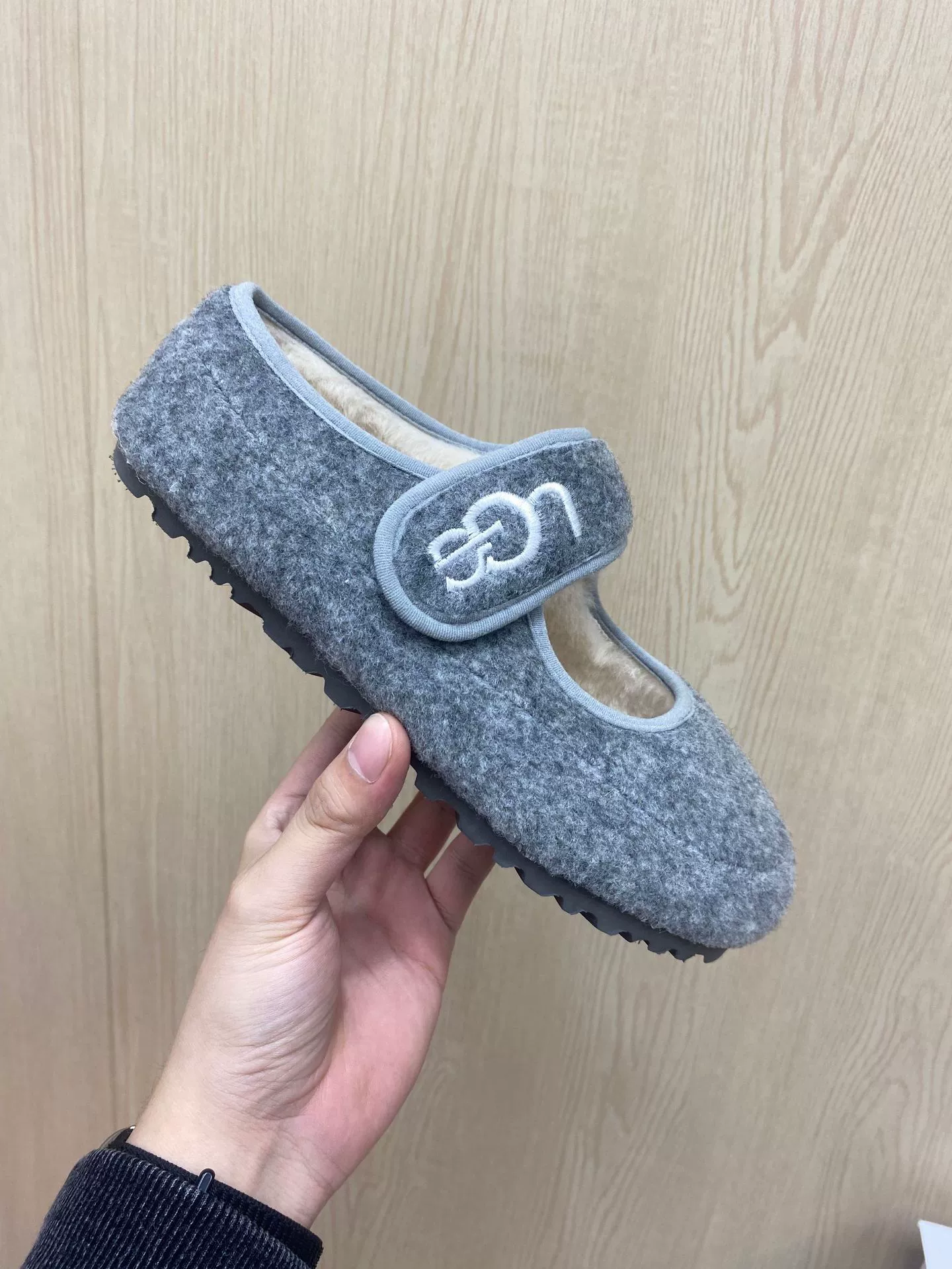 [Spot] Walnut color!Retro warm wool cotton single shoes for women wearing winter plus velvet beans and Mary Zhen shoes