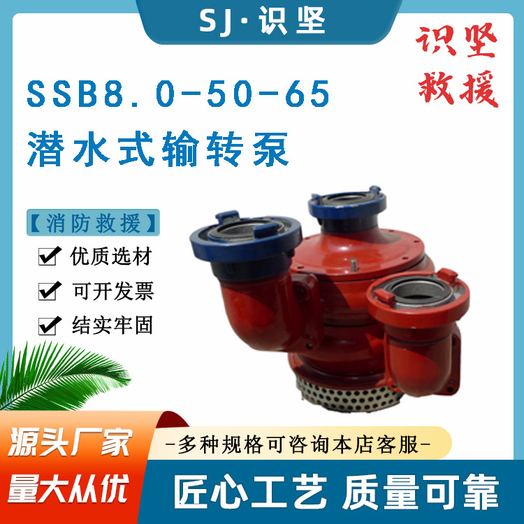 手抬式应急输送泵不锈钢800 L大流量消防救援传送泵潜水式输转泵