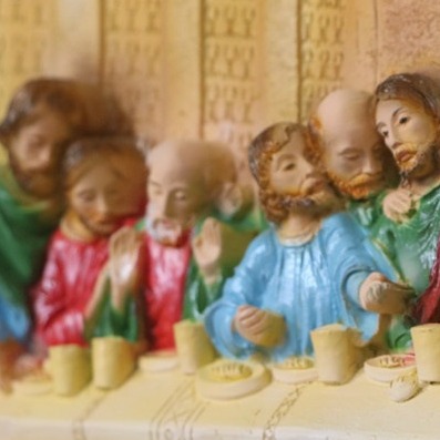 70cm cena como doce discípulos mirando la figura de la resina de la familia sala de estar comedor iglesia colgante