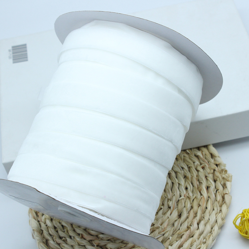 2cm unilateral banda de flocado ropa hecha a mano DIY accesorios, regalo de pastel embalaje de seda de terciopelo