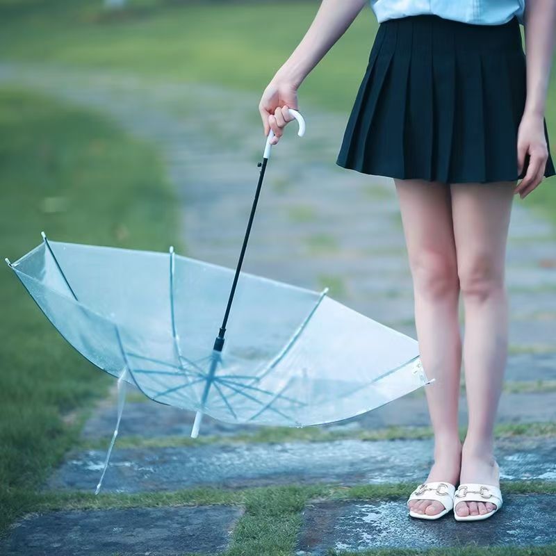Straight Pole Long Handle Transparent Umbrella Advertising Gift Transparent Umbrella Colorfulful Kidsren's Umbrella Disposable Umbrella Can Be Printed with Logo Straight Pole Long Handle Transparent Umbrella Advertising Gift Transparent Umbrella Colorfulful Kidsren's Umbrella Disposable Umbrella Can Be Printed with Logo