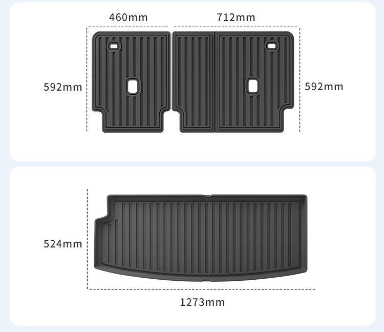 Car Floor Mats Full TPE For Zeekr 009 22-24/Volvo EM90 25