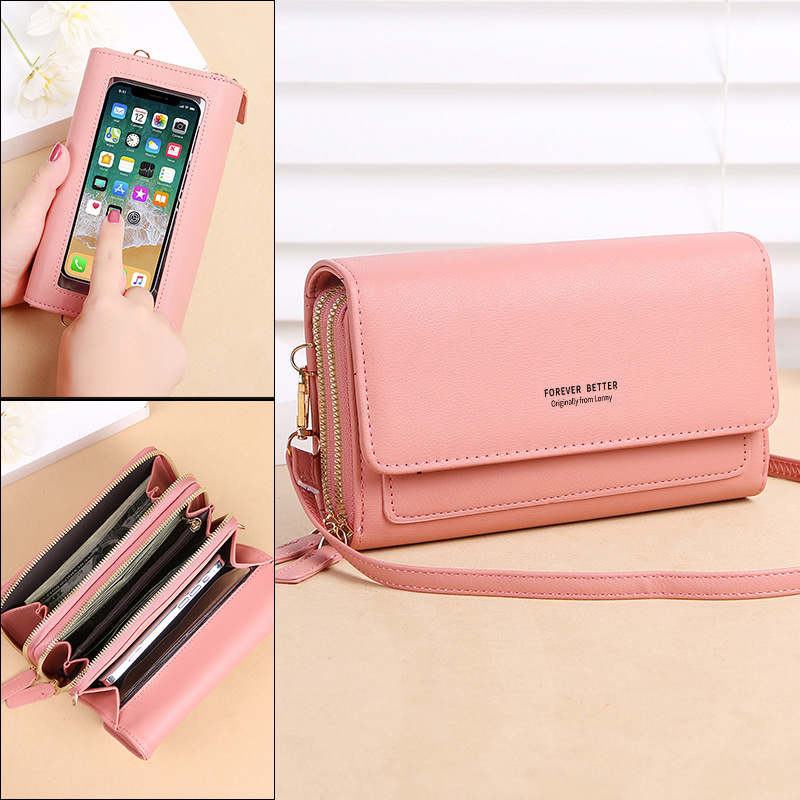 Lonny touch screen mobile phone bag female small crossbody small bag fashion key coin pocket horizontal Lonny touch screen mobile phone bag female small crossbody small bag fashion key coin pocket horizontal