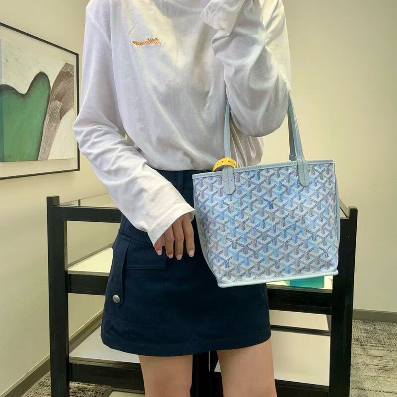 Dog Tooth Double-Sided Small Tote New Four-Season Colorful Glacier Blue Goya Dog Tooth Bag Shopping Bag Medium Size Mother-Daughter Bag Dog Tooth Double-Sided Small Tote New Four-Season Colorful Glacier Blue Goya Dog Tooth Bag Shopping Bag Medium Size Mother-Daughter Bag