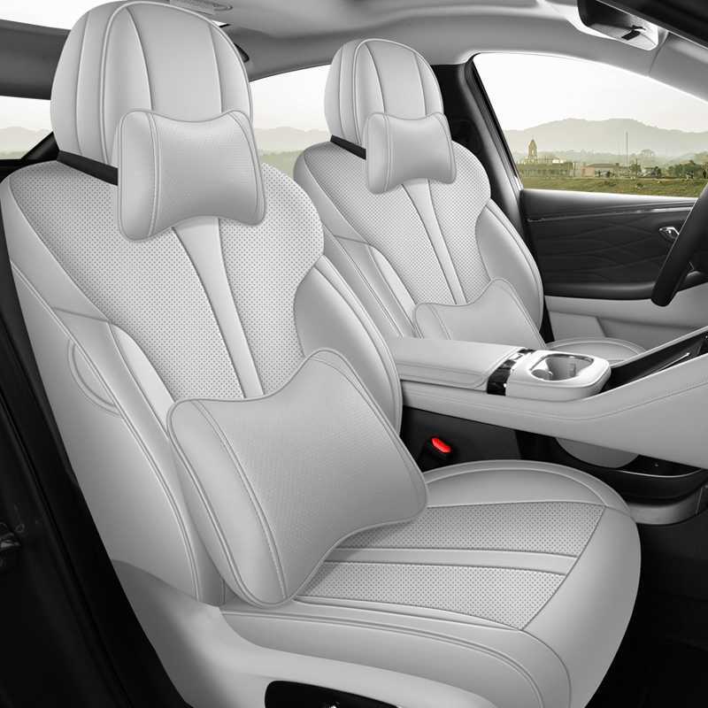 Universal – Modelə uyğun (Original) oturacaq örtükləri All-Inclusive Leather Breathable - titanium-crystal-gray-deluxe-note-car-model-year-rear-row-half-cover