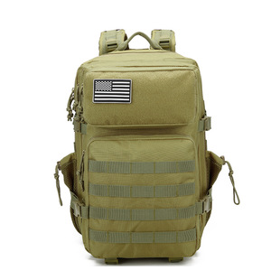 Hiking, Outdoor Travel, Mountaineering Backpack, Military Camouflage Camping Tactical Backpack, Cross-Country Cycling Spine Protection