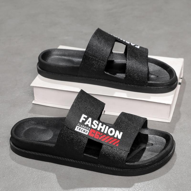 Zapatillas para uso exterior de los hombres, baño en casa, sandalias antideslizantes de fondo suave para interiores