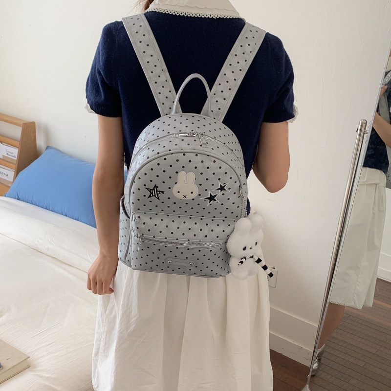 2026 mochila, mochila de viento, estudiantes de clase, gran capacidad, conejo, caricatura de dibujos animados, linda mujer, nuevo estilo coreano.