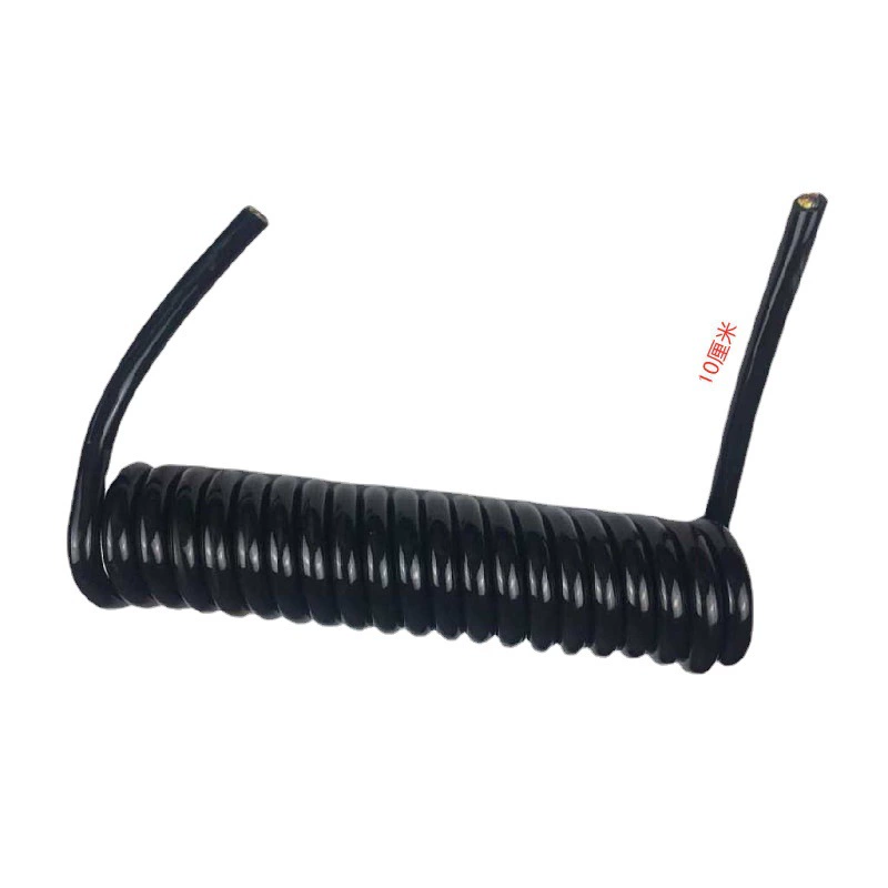 Пружинный кабель из полиуретана, 2/3/4 жилы, 1.5/2.5/4 мм², спиральный, телескопический, высокоэластичный