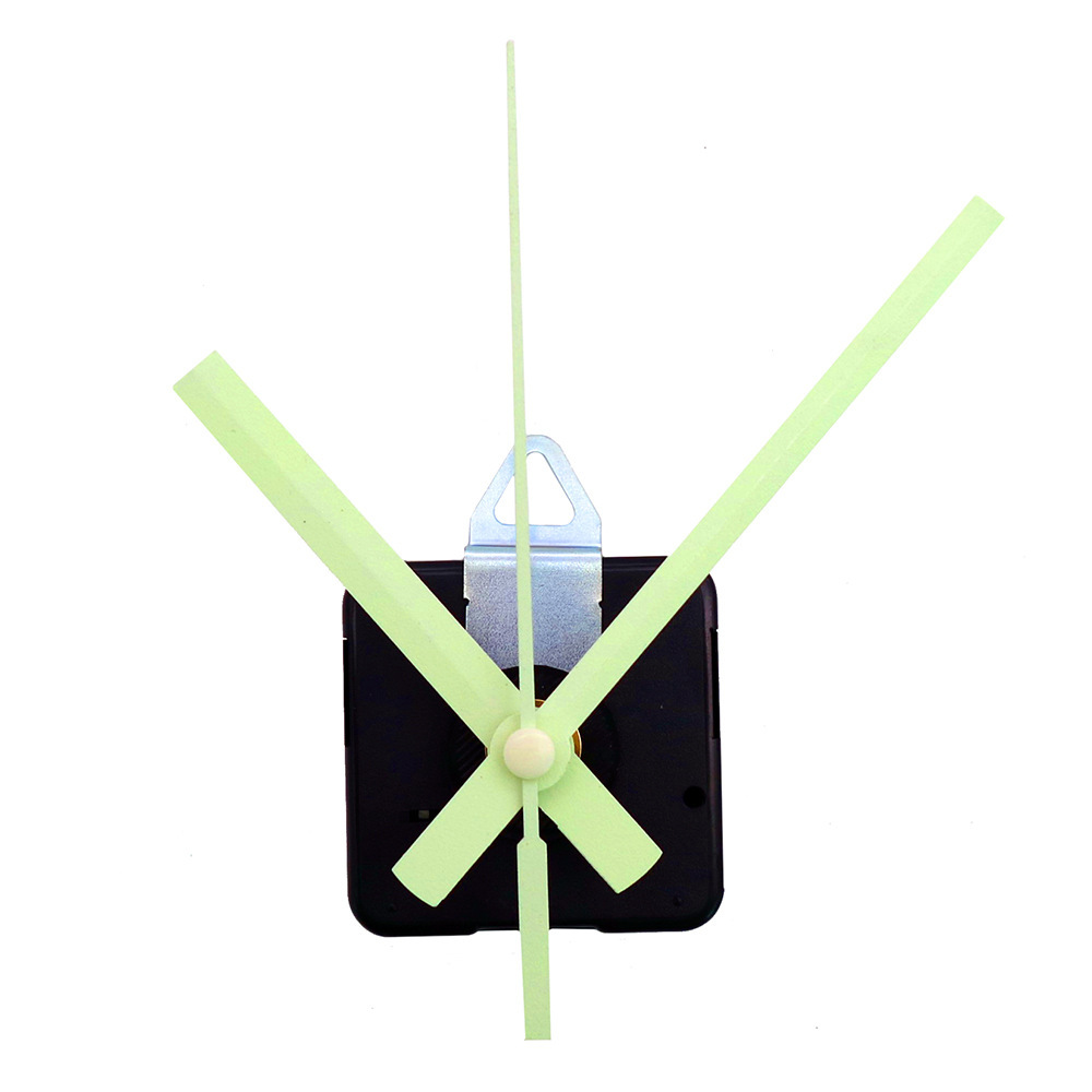 Set completo de movimiento de reloj nuevo modelo, venta caliente transfronterizo, silencioso y fluorescente luminoso, aguja de reloj metálica, para reloj de pared DIY