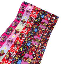 黑超奶嘴20mm加厚双面涤纶带手机挂绳水壶背带材料卡通热转印10码