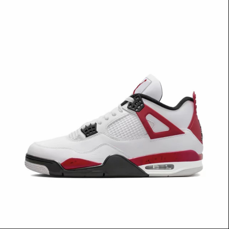 Zapatos de baloncesto de cuero de vaca original puros Pitian AJ4 zapatos antiderrapante retro zapatos de cuero de cabeza zapatos de hombre y mujer