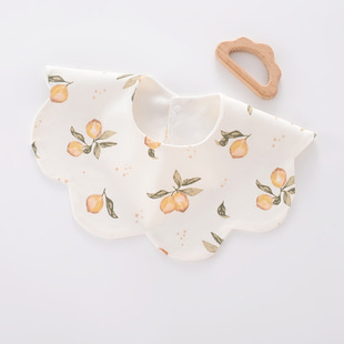 Waterproof children's cotton eating bib for new born for food, with pocket 4