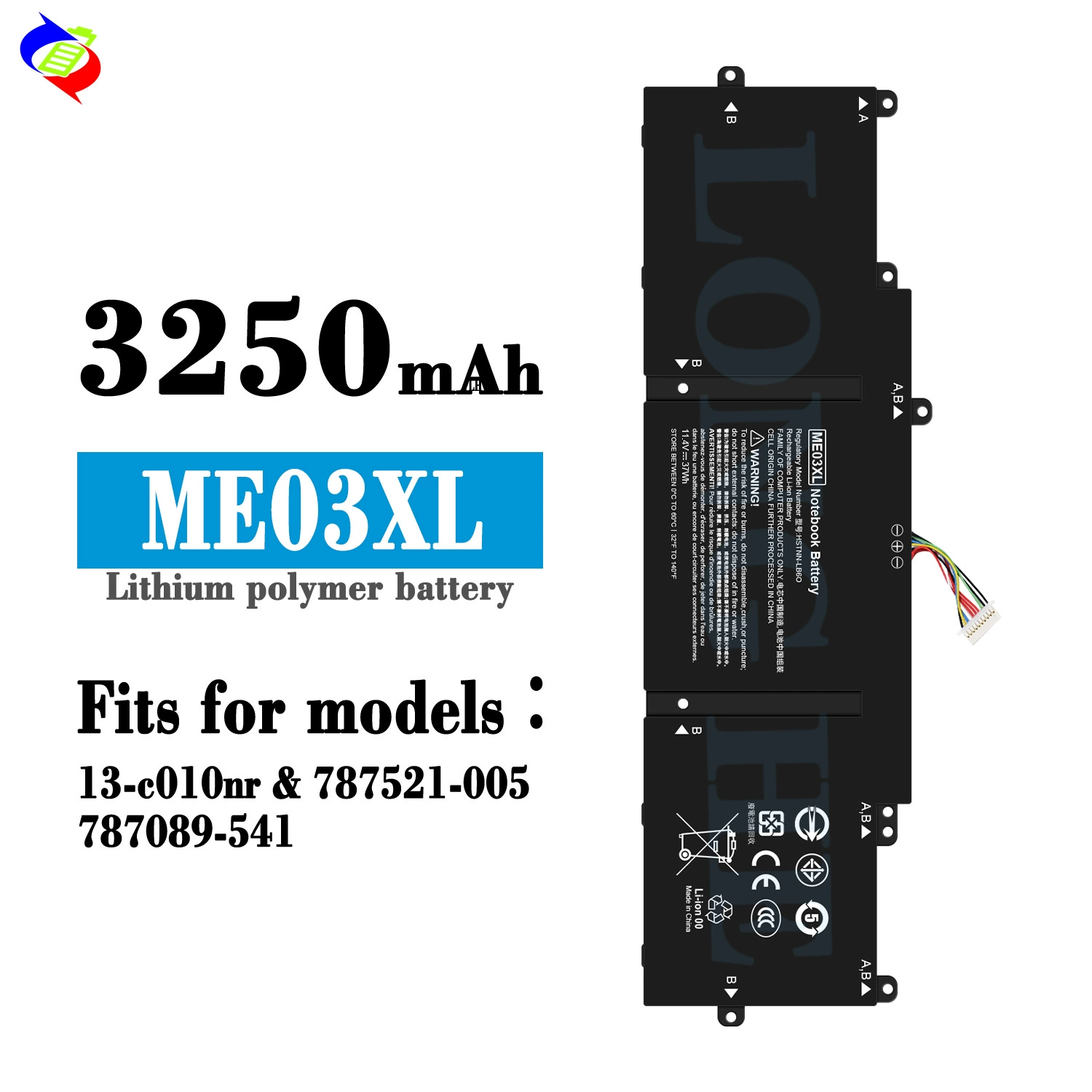 Совместимая с HP батарея питания для ноутбука, C010, 787521-005/, 787089-541