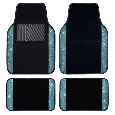 Universal Foot Pad, with sparkling rhinestones, full crystal - lake-blue