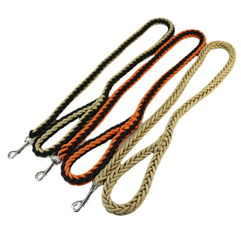 Поводок для собак (JINJIA) 8-нитевой косичка из верёвки, длина 1,3 м × 5 см, прочный для средних и крупных собак