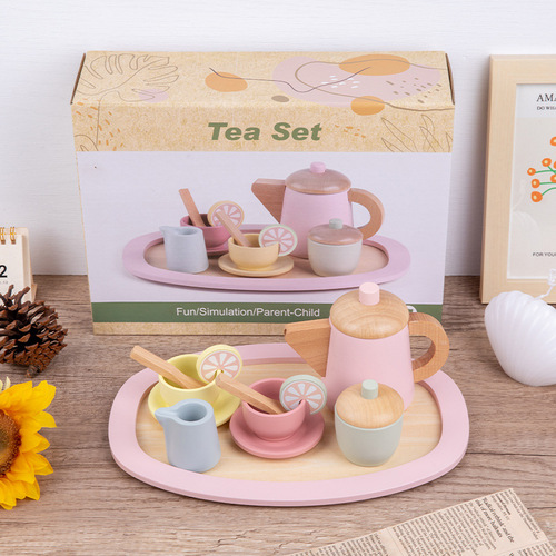 Children's play house tea set combination simulation afternoon tea dessert simulation teapot tableware set kitchen toys