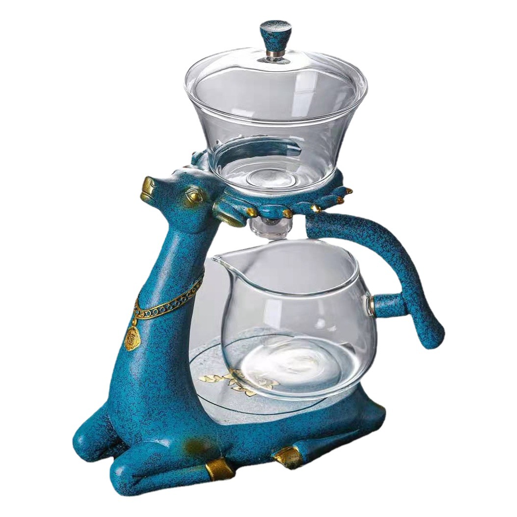 Kung fu juego de té automático de vidrio creativo fabricante de té hogar simple perezoso fabricante de té tetera traje