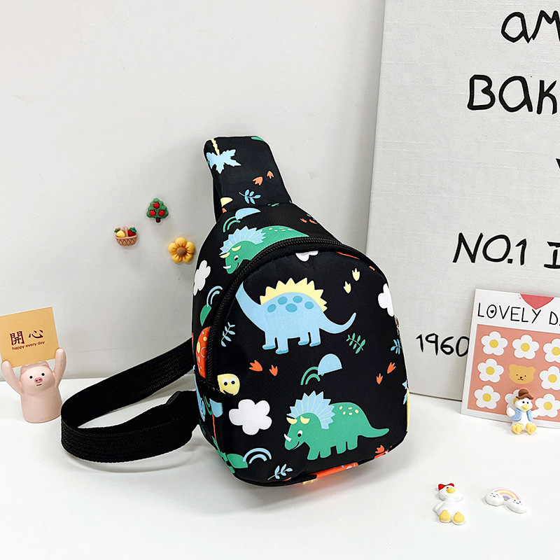 Nuevos niños y niñas crossbody hermoso bolso de pecho de dinosaurio estilo coreano pequeño bolso de hombro lindo bebé bolso de la cintura al aire libre mochila de viaje
