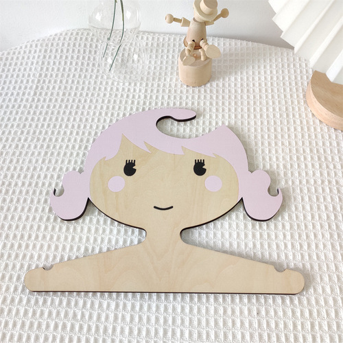 INS Scandinavian wooden girl clothing rack Nordic style creative home children's room baby hanger