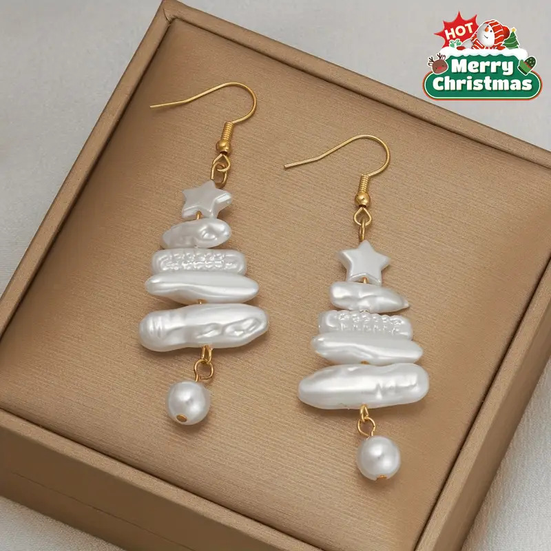 Elegant earrings from pearl