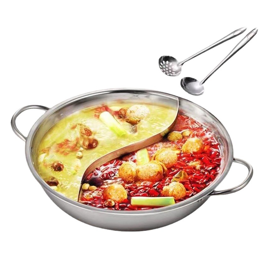 Stainless Steel Hot Pot, Stainless Steel Hot Pot for One Person, Thickened Household Small Hot Pot Basin, Commercial Clear Soup Hot Pot Wholesale
