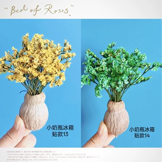 厂家批发创意手作3D果实小花瓶冰箱贴汽车出风口摆件森系 伴手礼