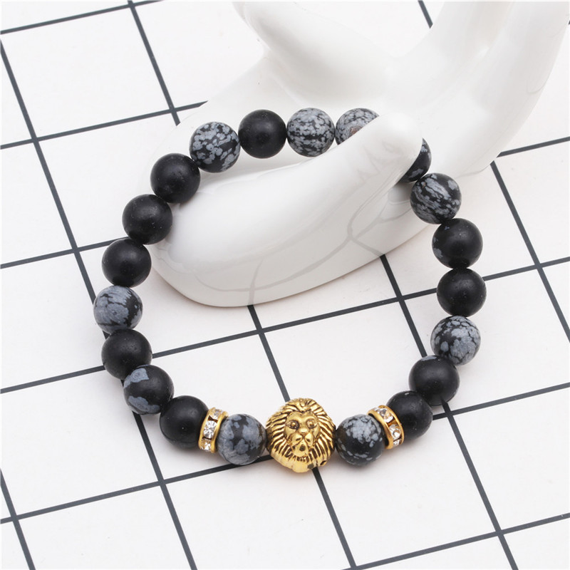 Amazon Aliexpress eBay India agate cuentas pulsera de cabeza de león, piedra de pino cuentas de cabeza de león pulsera de cabeza de Buda