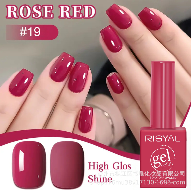 Nail Polish Set Includes Red, Pink, Nude Color Gel Nail Polish Set Led Home Nail Salon DIY