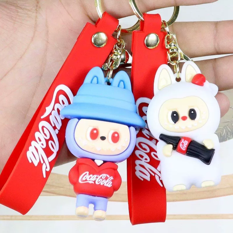 Эмалированная коллекционная фигурка Labubu серии Coca-Cola слепок ящик Лабубу третьего поколения фигура макарон силиконовый брелок