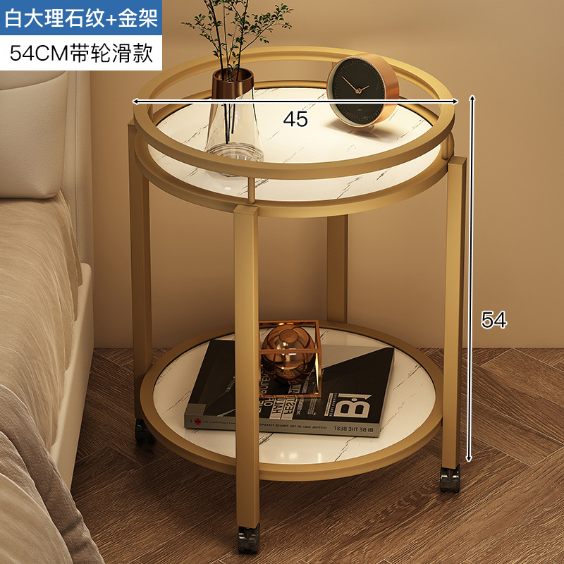 Estantes creativos de cabecera de la cama simple sala de estar moderna pequeña mesa de cabecera alternativa multifuncional pequeña mesa de té