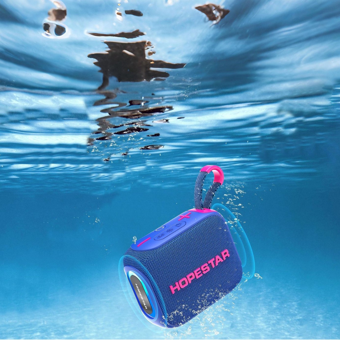 HOPESTARH66 Altavoz Bluetooth pequeño, subwoofer portátil impermeable para exteriores, altavoz pequeño con sonido estéreo