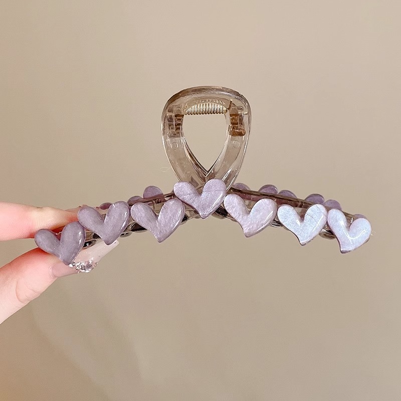 Accesorios para el cabello de pinza de tiburón de acrílico grande de Corea, clip de agarre para el cabello de disco simple, tocado de horquilla de cabeza femenina al por mayor