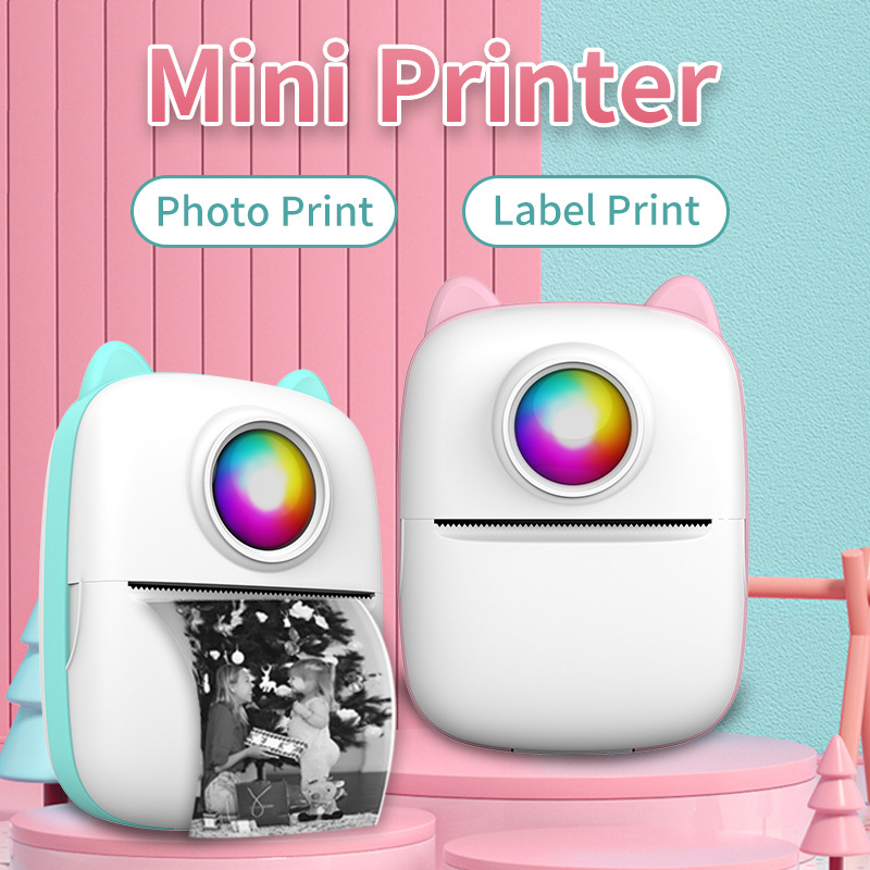 Cross-border best-selling mini printer student pocket error correction small portable Bluetooth label photo printer