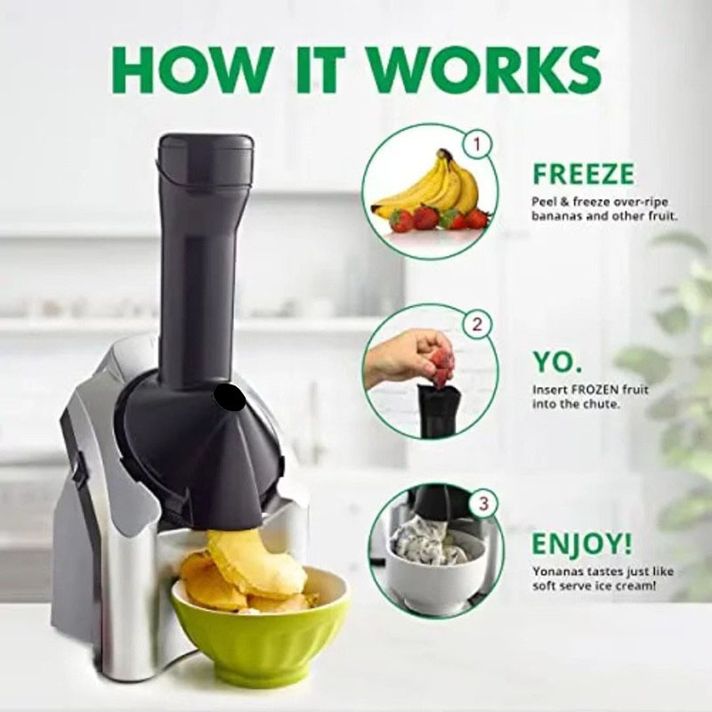 Electric Ice Cream and Fruit Smoothie Maker, Homemade Ice Cream Maker, Ice Cream Maker Electric Ice Cream and Fruit Smoothie Maker, Homemade Ice Cream Maker, Ice Cream Maker