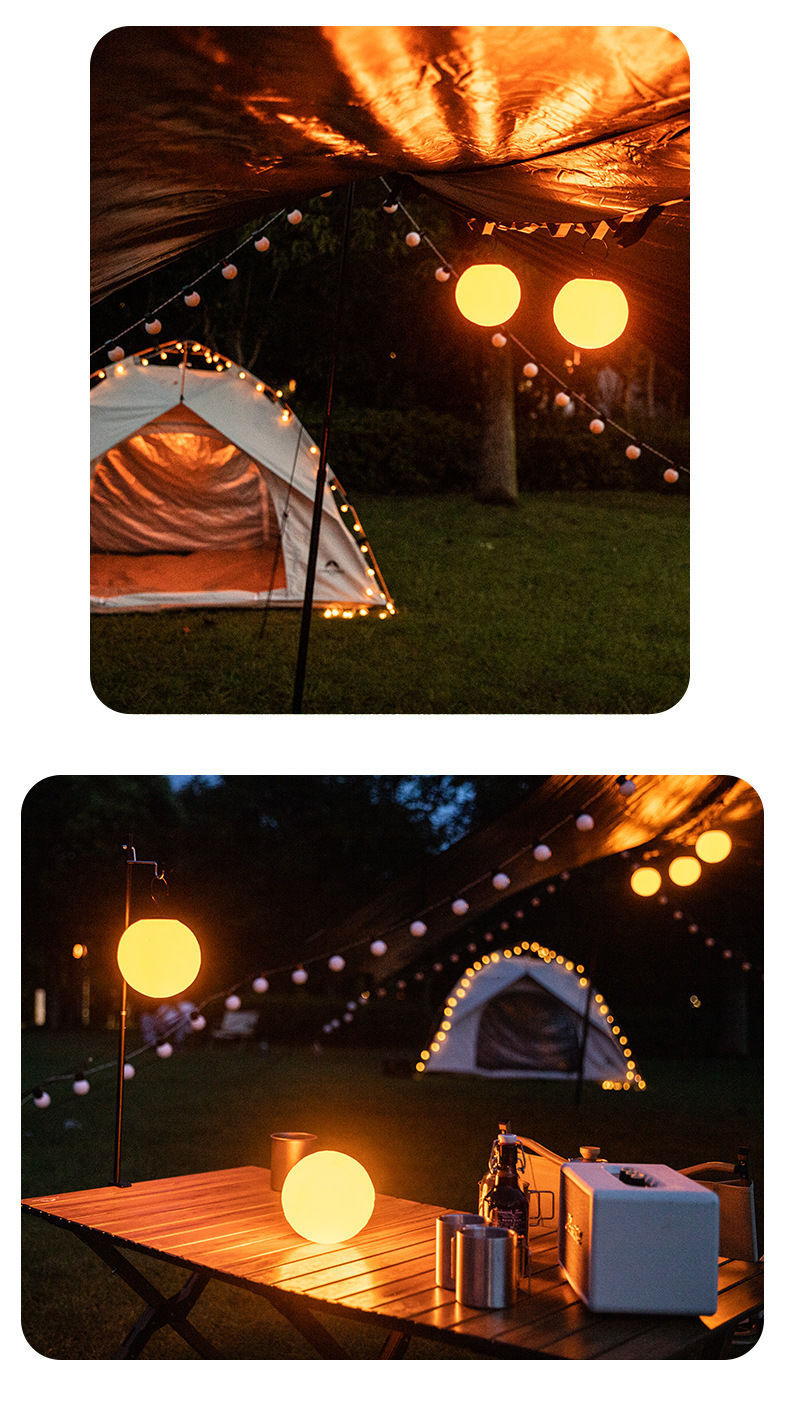 The Ambiance Is Full of Atmosphere with Outdoor Tent Camping Lights, Led Waterproof Moon Lights, Rechargeable Camping Hanging Lights for Outdoor Use