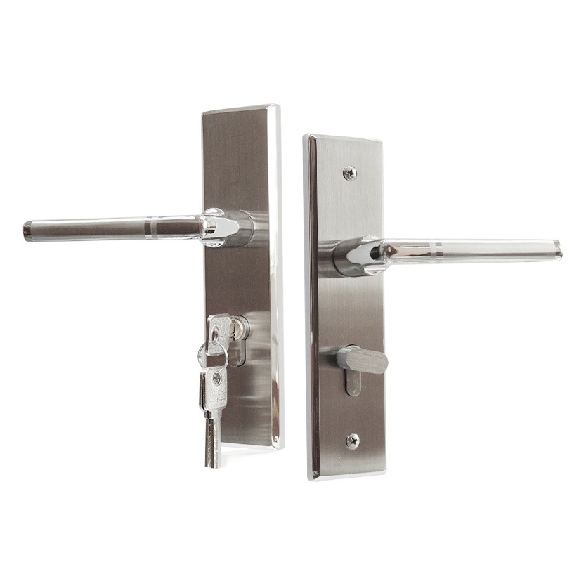 Acero inoxidable 304 cerradura de la puerta interior de madera maciza puerta panel cerradura Lelang dormitorio puerta panel cerradura hogar mudo cerradura de la puerta