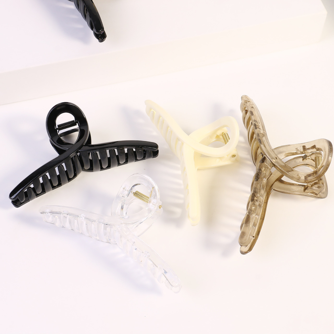 Black Grip Hair Clips Large Medium Small Handmade DIY Hair Barrettes Simple Versatile Back Head Bun Shark Clips Wholesale