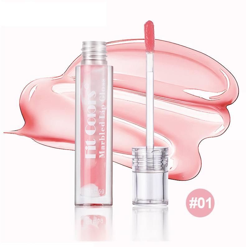 Fit Colors Marble Mirror Lip Gloss Water Essence Lip Mask Easy to Apply lip gloss undefined