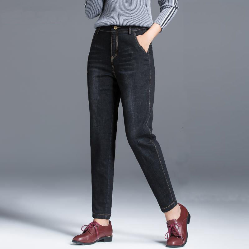 Summer Thin High-Waisted Soft Jeans for Middle-Aged Mothers, Harem Casual Radish Narrow Version, Loose Slimming Look Large Size Women's Pants Summer Thin High-Waisted Soft Jeans for Middle-Aged Mothers, Harem Casual Radish Narrow Version, Loose Slimming Look Large Size Women's Pants